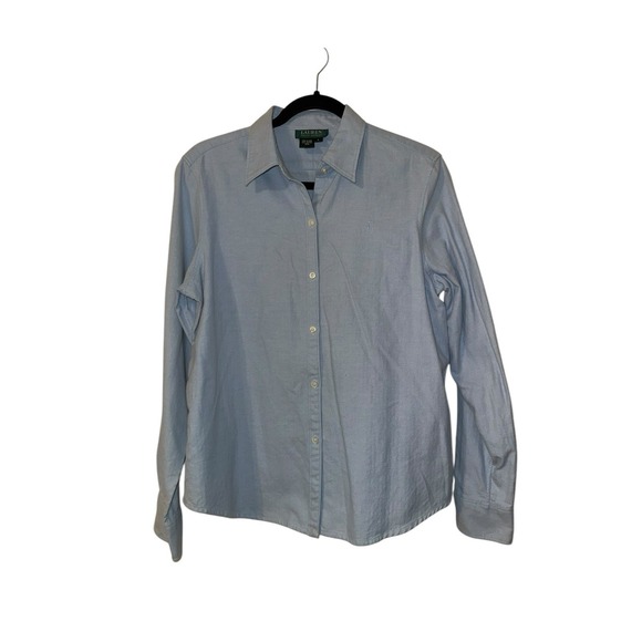 Vintage Ralph Lauren Button Down Shirt Cotton Classic Fit Button Up Size Large - Picture 1 of 5